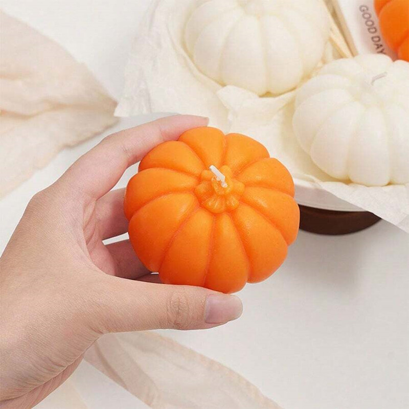 Halloween Galben și Alb Creativ Dovleac Aromaterapie Lumânări Pentru Sărbători Sărbători Decorare Acasă Recuzită Fotografie Cadou