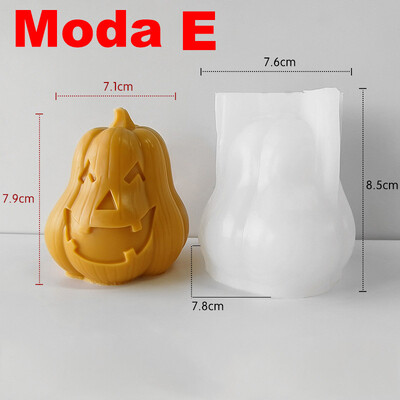 Σειρά Skull Pumpkin Head Καλούπι κεριού σιλικόνης DIY Γλυπτό με θέμα αποκριάτικου τρόμου Γλυπτό εποξειδικό γύψινο σαπούνι για δώρο στο σπίτι