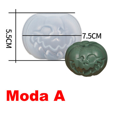 Σειρά Skull Pumpkin Head Καλούπι κεριού σιλικόνης DIY Γλυπτό με θέμα αποκριάτικου τρόμου Γλυπτό εποξειδικό γύψινο σαπούνι για δώρο στο σπίτι