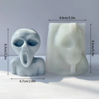 3D Skull Ghost σιλικόνη Καλούπι κεριών Halloween Ghost Aromatherapy Γύψινο σαπούνι Ρητίνη καλούπι χειροτεχνίας Εργαλείο κατασκευής δώρων απόκριες