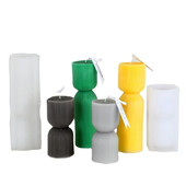 Τρισδιάστατος ριγέ κύλινδρος σιλικόνης καλούπι κεριών Diy χειροποίητο γεωμετρικό κερί Προμήθειες κατασκευής χειροτεχνίας Γύψος ρητίνης καλούπια σαπουνιού Δώρο για το σπίτι