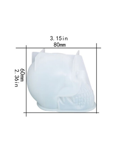 Mucegai din silicon pentru craniu mic/mediu/mare pentru lumânări, bricolaj, artizanat decorativ de Halloween, tencuială, săpun, rășină, instrumente de fabricare, cadouri de petrecere în familie