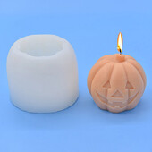 Καλούπι κεριών σιλικόνης κολοκύθας απόκριες κρανίο 3D Evil Pumpkin Crafts Ρητίνη γύψο σαπούνι άργιλο καλούπι DIY Εργαλεία ψησίματος σοκολάτας