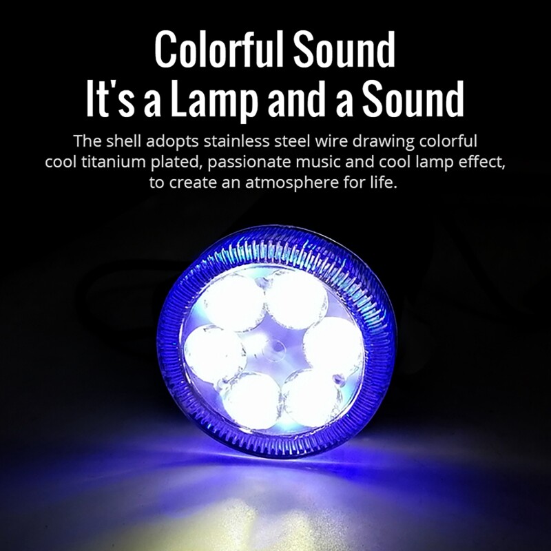 Motociklas Elektromobilis Garso Sistema Bluetooth Stereo Garsiakalbiai Muzikos grotuvas Nuotolinio valdymo pultas su LED prožektoriumi