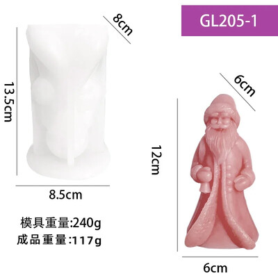 Liela Ziemassvētku eglītes silikona sveču veidne DIY Ziemassvētku rotājumi Amatniecība Sveķu ģipša ziepju veidnes Ziemassvētku dāvanu izgatavošanas rīki