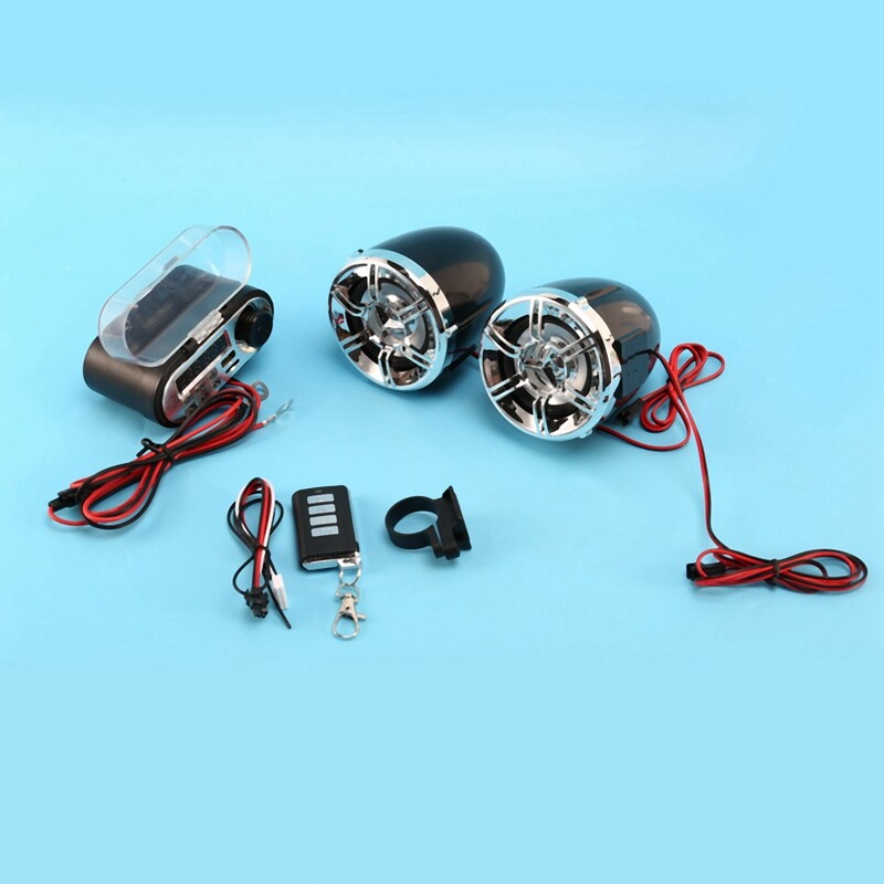 Motociklo garso garso sistema Stereo garsiakalbis vandeniui atsparus motociklo motoroleris FM radijas Bluetooth USB TF MP3 muzikos grotuvo rinkinys