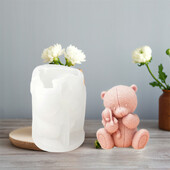 1 komad, kalup za svijeće lutka medvjed Love Bear serija silikonski kalup aromaterapija svijeća gipsani privjesak kalup za ispuštanje