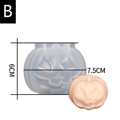 Νέο Χειροποίητο καλούπι σιλικόνης για κερί αποκριών κολοκύθας 3D κεριά αρωματοθεραπείας με εποξειδική ρητίνη Δώρα για διακόσμηση σπιτιού απόκριες