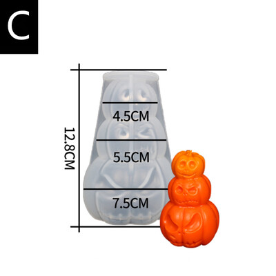 Νέο Χειροποίητο καλούπι σιλικόνης για κερί αποκριών κολοκύθας 3D κεριά αρωματοθεραπείας με εποξειδική ρητίνη Δώρα για διακόσμηση σπιτιού απόκριες