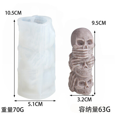 Nouă matriță pentru lumânări din silicon de Halloween, forme de dovleac 3D, pentru lumânări, săpun, ciocolată, fondant, lucrat manual, formă de rășină epoxidică 2023