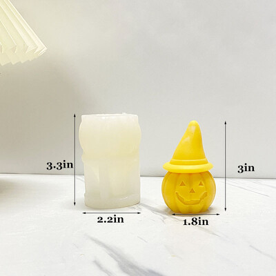 Nouă matriță pentru lumânări din silicon de Halloween, forme de dovleac 3D, pentru lumânări, săpun, ciocolată, fondant, lucrat manual, formă de rășină epoxidică 2023