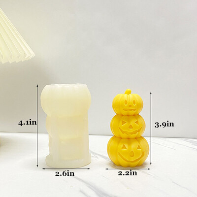 Nouă matriță pentru lumânări din silicon de Halloween, forme de dovleac 3D, pentru lumânări, săpun, ciocolată, fondant, lucrat manual, formă de rășină epoxidică 2023