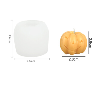 Nouă matriță pentru lumânări din silicon de Halloween, forme de dovleac 3D, pentru lumânări, săpun, ciocolată, fondant, lucrat manual, formă de rășină epoxidică 2023