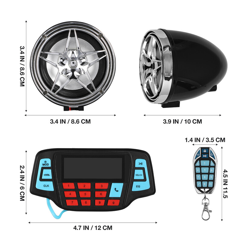 Automobilio garso neperšlampamų garsiakalbių rinkinys Automobilio stereofoninių radijo garsiakalbių sistema Belaidis garsas