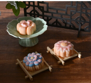 Zacko 3D Flower Ice Skin Moon Cake Φόρμα σιλικόνης DIY Creative Pastry Mung Bean Cake Σοκολατένια φόρμα σαπουνιού Κεριά Φόρμα κατασκευής