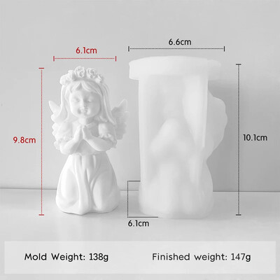 DIY Προσευχή Άγγελος Άρωμα Κερί Καλούπι σιλικόνης Χειροποίητο Ρητίνη Γύψινο Μορφή Στολίδια Καλούπι Διακόσμηση σπιτιού Χειροτεχνία Κατασκευή