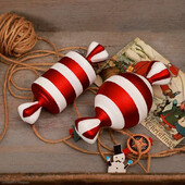 1τμχ Χριστουγεννιάτικες Κρεμαστές Μπάλες Καραμέλα Κόκκινο Λευκό Κρεμαστό Κρεμαστό Κρεμαστό Σπίτι για πάρτι Χριστουγεννιάτικο δέντρο Navidad Χειμώνας Πρωτοχρονιά 2023