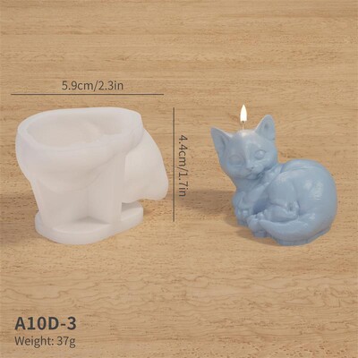 Καλούπια σιλικόνης σε σχήμα γάτας σκύλου για κατοικίδια DIY Αρωματοθεραπεία Κεριά σαπουνιού με καλούπι γύψου Κατασκευή Ρητίνης Μούχλα Φοντάν Δώρο Διακόσμηση σπιτιού Χειροτεχνία