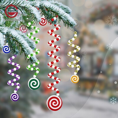 Dulciuri de Crăciun pandantive agățate Vortex de Crăciun Ornamente acadele răsucite Noel Navidad Decorat pentru brad de Crăciun Fericit 2025