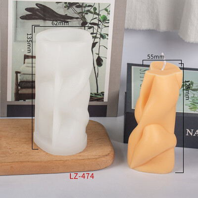 Spiral Cilindrică Aromaterapie Lumânare Mucegai Silicon DIY Lumânare Handmade Decorare Companion Hand Gift Model