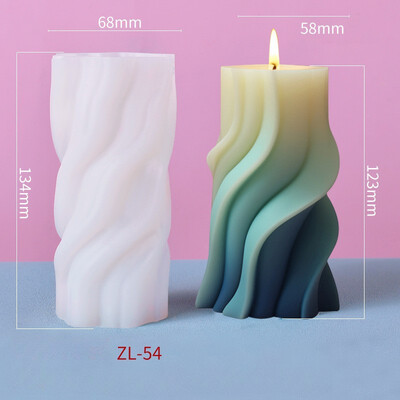Spiral Cilindrică Aromaterapie Lumânare Mucegai Silicon DIY Lumânare Handmade Decorare Companion Hand Gift Model