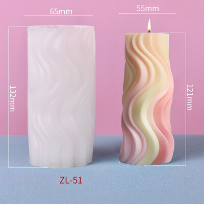 Spiral Cilindrică Aromaterapie Lumânare Mucegai Silicon DIY Lumânare Handmade Decorare Companion Hand Gift Model