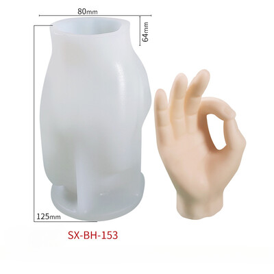 Διαφορετικό σχήμα χειρονομίας δάχτυλο καλούπια κεριών σιλικόνης Κεριά αρωματοθεραπείας Σαπούνι Γύψινο καλούπι ρητίνης Διακόσμηση σπιτιού