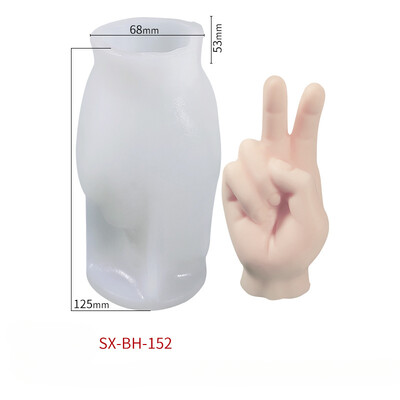 Διαφορετικό σχήμα χειρονομίας δάχτυλο καλούπια κεριών σιλικόνης Κεριά αρωματοθεραπείας Σαπούνι Γύψινο καλούπι ρητίνης Διακόσμηση σπιτιού