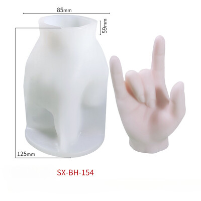 Διαφορετικό σχήμα χειρονομίας δάχτυλο καλούπια κεριών σιλικόνης Κεριά αρωματοθεραπείας Σαπούνι Γύψινο καλούπι ρητίνης Διακόσμηση σπιτιού