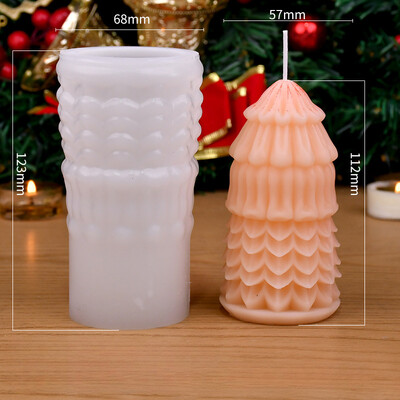 Ziemassvētku sveču silikona veidņu cilindrisks reljefs sveču veidņu komplekts ar rokām gatavotu ģipša sveķu dāvanu gatavošana brīvdienām