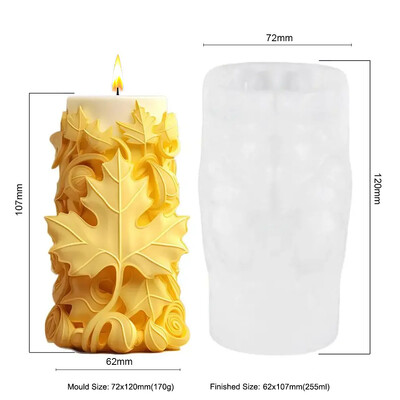 Lumânare de Crăciun Mucegai din silicon DIY Cerb Relief Lumânare cilindrică Ornamente din tencuială din silicon Decor pentru birou Mucegai din rășină epoxidică