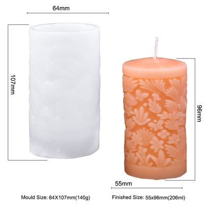 Lumânare de Crăciun Mucegai din silicon DIY Cerb Relief Lumânare cilindrică Ornamente din tencuială din silicon Decor pentru birou Mucegai din rășină epoxidică