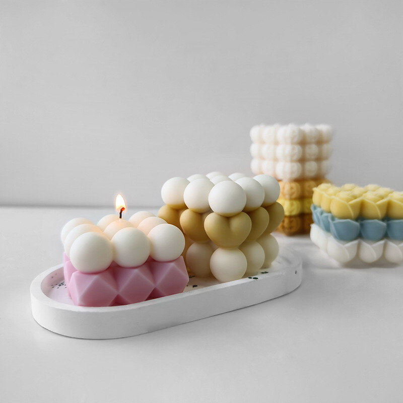 3D roosi/südame/kõrvitsa silikoonvormid Käsitööna valmistatud Rubiku kuubik küünalkrohv Seep Vaik Tsemendi valamisvorm Kodukaunistus Pühadekingitus