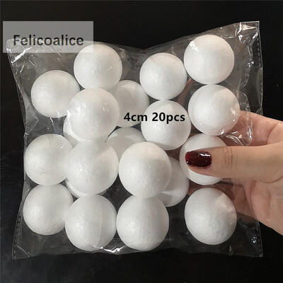 1/1.5/2/2.5/3/4cm 20~200pcs Modeling Πολυστυρένιο αφρό φελιζόλ Στρογγυλές μπάλες σφαίρες για DIY Crafts Προμήθειες Διακόσμηση Γάμου