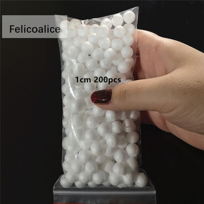 1/1.5/2/2.5/3/4cm 20~200pcs Modeling Πολυστυρένιο αφρό φελιζόλ Στρογγυλές μπάλες σφαίρες για DIY Crafts Προμήθειες Διακόσμηση Γάμου