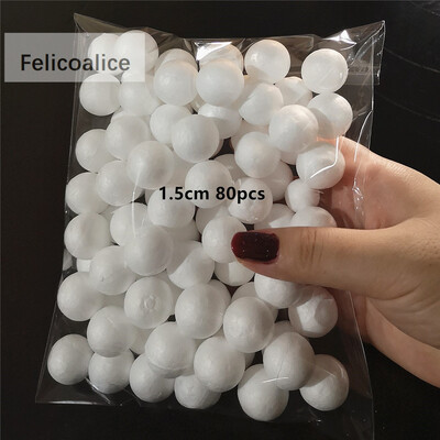 1/1.5/2/2.5/3/4cm 20~200pcs Modeling Πολυστυρένιο αφρό φελιζόλ Στρογγυλές μπάλες σφαίρες για DIY Crafts Προμήθειες Διακόσμηση Γάμου
