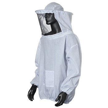 Beekeeping Protective Jacket Smock Suit Bee Keeping Sleeve Beekeeper Breathable Clothes Clothing Veil Dress with Hat Equip Suit