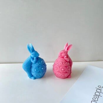 Καλούπι 3D Rabbit Kickball Κερί σιλικόνης DIY Πασχαλινό αυγό γύψινο σαπούνι εποξειδικό κρύσταλλο Εργαλεία κατασκευής Επιτραπέζια Διακοσμητικές χειροτεχνίες