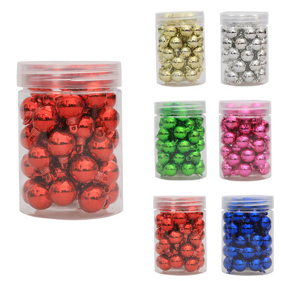 48Pcs/1.5CM Коледна топка Декорация Доставки Орнаменти за коледно дърво Висулки Новогодишно парти Декорация за дома