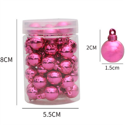 48Pcs/1.5CM Božićne kuglice Ukrasi Pribor Ukrasi za božićno drvce Privjesci Novogodišnja zabava Dekoracija doma