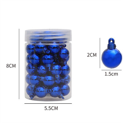 48Pcs/1.5CM Božićne kuglice Ukrasi Pribor Ukrasi za božićno drvce Privjesci Novogodišnja zabava Dekoracija doma