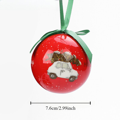 1Gb Ziemassvētku bumbiņu rotājuma kulons 3 collu putu Ziemassvētku vecīša bumbiņa Ziemassvētku eglē iekarināma rota Jaungada Navidad dāvanas