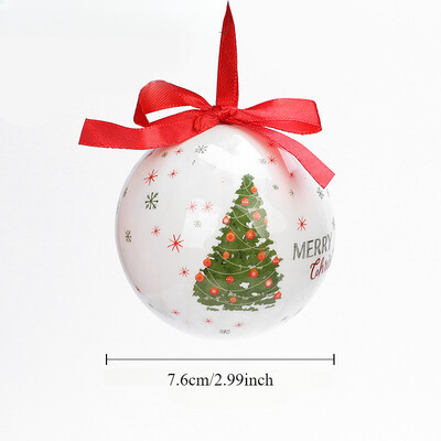 1Gb Ziemassvētku bumbiņu rotājuma kulons 3 collu putu Ziemassvētku vecīša bumbiņa Ziemassvētku eglē iekarināma rota Jaungada Navidad dāvanas