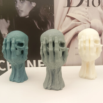 Νέο 3D Skull Skull Silicone Mould Halloween Handmade Skull Crafts Διακόσμηση γύψινο σαπούνι Εποξειδικό κρύσταλλο Εργαλείο χύτευσης Δώρο πάρτι