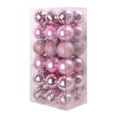 36τμχ Μπάλες Χριστουγεννιάτικου Δέντρου Κρεμαστό Κρεμαστό Πλαστικό Πολύχρωμες Μπάλες Σετ Στολίδι Χριστουγεννιάτικη Διακόσμηση σπιτιού 2024 Navidad Πρωτοχρονιά