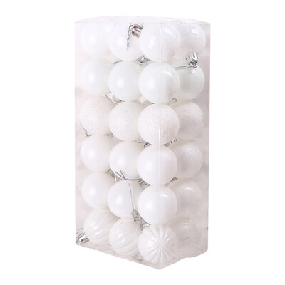 36τμχ Μπάλες Χριστουγεννιάτικου Δέντρου Κρεμαστό Κρεμαστό Πλαστικό Πολύχρωμες Μπάλες Σετ Στολίδι Χριστουγεννιάτικη Διακόσμηση σπιτιού 2024 Navidad Πρωτοχρονιά