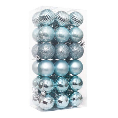 36τμχ Μπάλες Χριστουγεννιάτικου Δέντρου Κρεμαστό Κρεμαστό Πλαστικό Πολύχρωμες Μπάλες Σετ Στολίδι Χριστουγεννιάτικη Διακόσμηση σπιτιού 2024 Navidad Πρωτοχρονιά