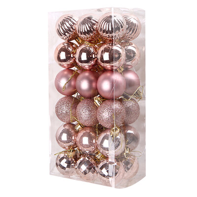 36τμχ Μπάλες Χριστουγεννιάτικου Δέντρου Κρεμαστό Κρεμαστό Πλαστικό Πολύχρωμες Μπάλες Σετ Στολίδι Χριστουγεννιάτικη Διακόσμηση σπιτιού 2024 Navidad Πρωτοχρονιά