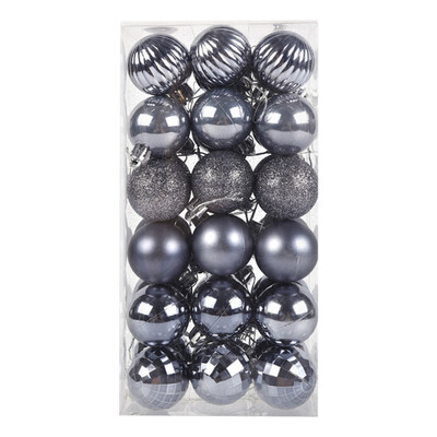 36τμχ Μπάλες Χριστουγεννιάτικου Δέντρου Κρεμαστό Κρεμαστό Πλαστικό Πολύχρωμες Μπάλες Σετ Στολίδι Χριστουγεννιάτικη Διακόσμηση σπιτιού 2024 Navidad Πρωτοχρονιά