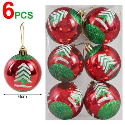 Χριστουγεννιάτικες μπάλες με ηλεκτρολυτική ζωγραφική ζωγραφική χριστουγεννιάτικα μενταγιόν Κρεμαστά στολίδια για το Navidad Πρωτοχρονιάτικη διακόσμηση σπιτιού Παιδικά παιχνίδια Δώρα